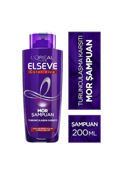 Elseve Turunculaşma Karşıtı Mor Şampuan 200 ML + Excellence Cool Creme Saç Boyası 7.11 Ekstra Küllü Kumral
