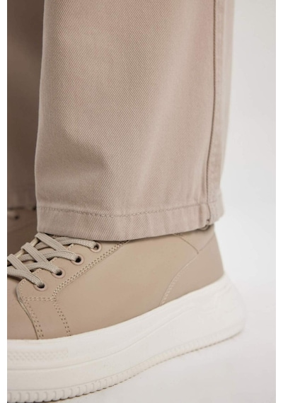 DeFacto Gabardin Pantolon Baggy Fit Bol Rahat Kesim Cepli Düz Paça B4762AX24SPGR302