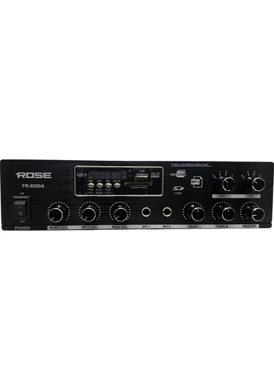 Rose Fr-9200a - 2x120 Watt 2 Zone Stereo Mixer Amfi