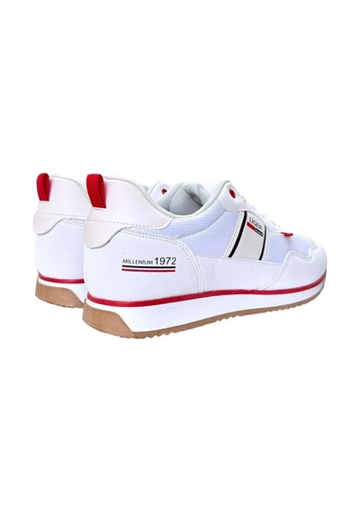 Erkek Günlük Sneaker Spor Ayakkabı Beyaz - Kırmızı-Beyaz - Kırmızı