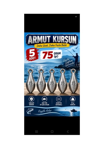 75 Gram Olta Kurşunu 5 Adet