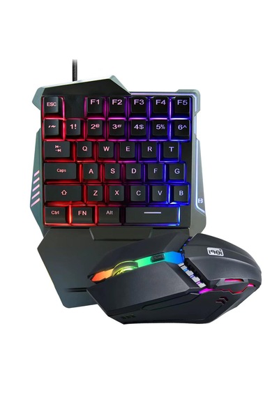 G506 Tek El Kullanım Gaming Oyuncu Usb Kablolu Klavye Mouse Seti Rgb Led Işıklı Optik