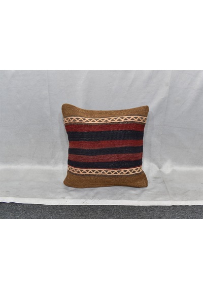 Zehra Abla Halı Yeni El Dokuma Dekoratif Kilim Kırlent Yastık Kılıfı 6423 Çok Renkli