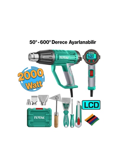 Total TB200561 Dijital Göstergeli 2000 W Sıcak Hava Tabancası