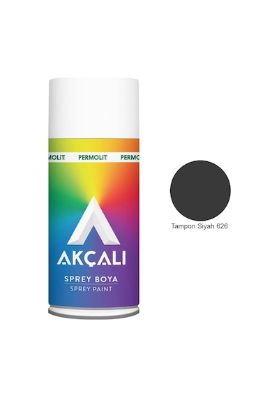 Akçalı 626 Tampon Siyah Sprey Boya 400 Ml