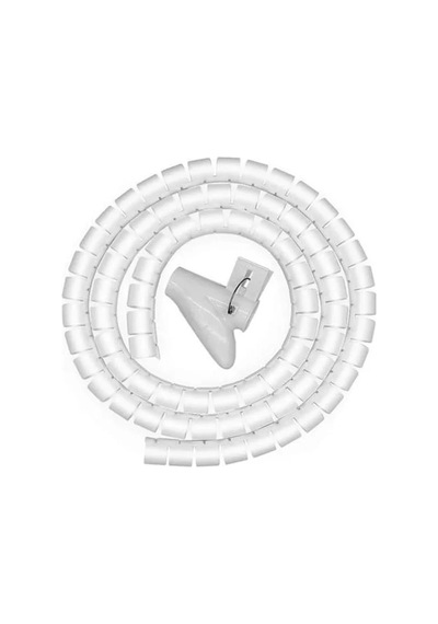 Beyaz Spiral Boru Kablo Kanalı, 1 Mt X 22 Mm, Düzenleyici Ve Toplayıcı