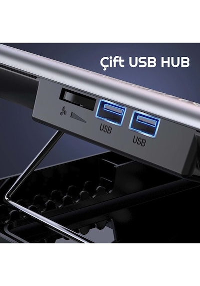 Icecoorel Alimünyum Hız Ayarlı Notebook Soğutucu Ergonomik Stand 12-17inç Uyumlu