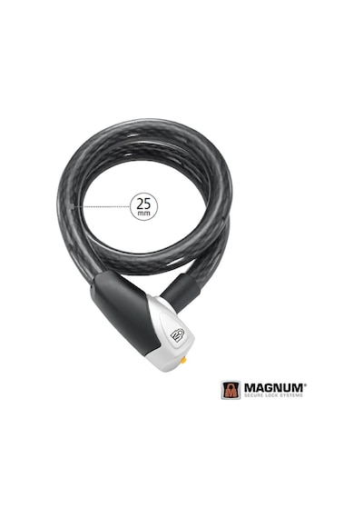 Umt Magnum Bisiklet Kilit Coıl Anahtarlı 3021 Cable Lock 110cm-25mm Siyah Klt-116 Çok Renkli
