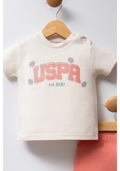 U.S. Polo Assn. U.s.polo Assn. Kız Bebek 2li Takım - Ekru Ekru