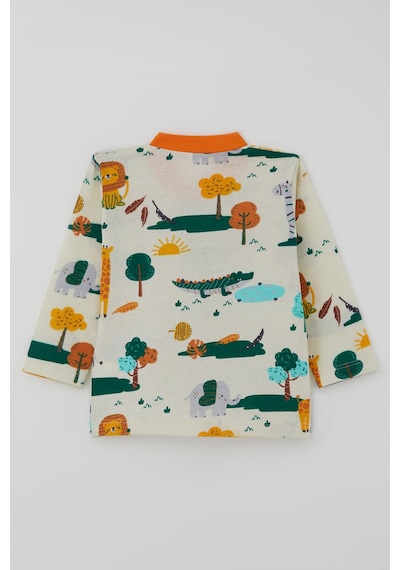 Breeze Erkek Bebek Pijama Takımı Safari Temalı Sevimli Hayvancıklar Desenli Önden Çıtçıtlı 4 Ay-1 Yaş, Sarı Breeze Erkek Bebek Pijama Takımı Safari Temalı Sevimli Hayvancıklar Desenli Önden Çıtçıtlı 4 Ay-1 Yaş, Sarı
