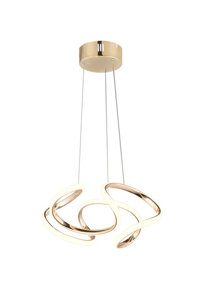 Ld 016 Topsuz Model Gold 3 Renkli Salon Ve Oturma Odası İçin İdeal Alüminyum Avize, 35x70 Gold