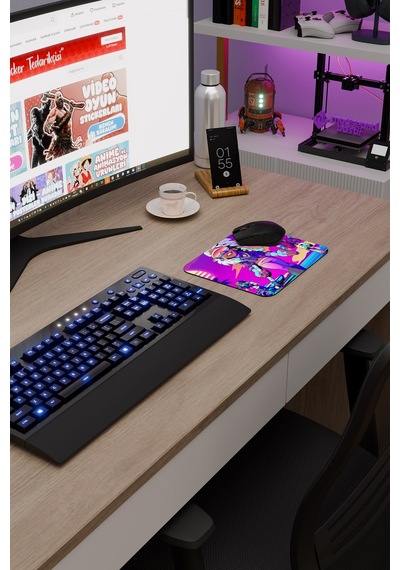 Brawlhalla Kaymaz Dikişli Kauçuk Oyuncu Mousepad V4 - 22x18 Gaming Mouse Pad Fare Altlığı