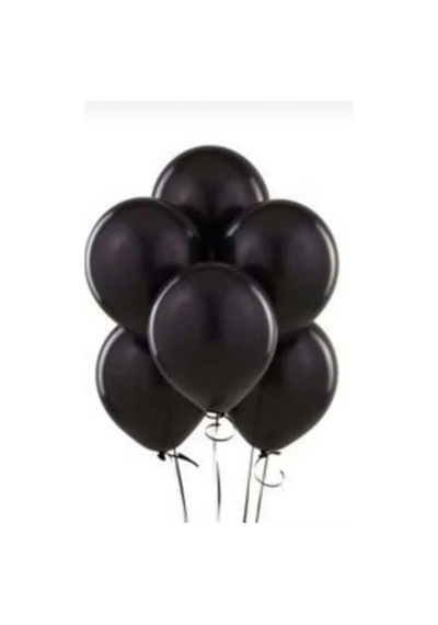 Siyah 12 Inç Pastel 10 Lu Balon Siyah Siyah