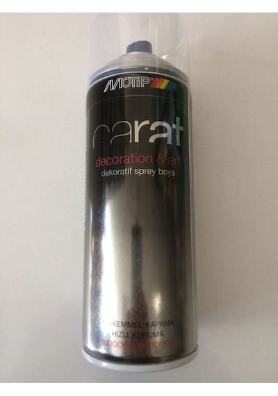 Motip Carat 400 ML Sprey Boya Alüminyum Gri Parlak Boya Ral 9006