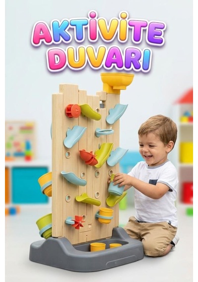 29 Parçalı 6 Farklı Aktiviteli Çift Taraflı Eğitici Aktivite Duvarı Oyuncak Seti
