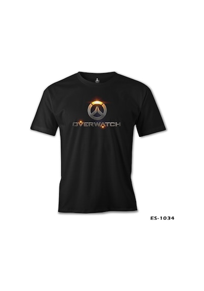 Overwatch - Logo Siyah Erkek Tshirt