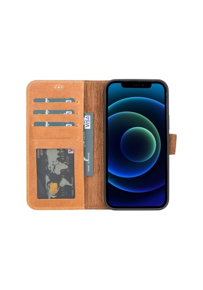 Apple Uyumlu iPhone 13 Pro Deri Cüzdanlı Kılıf Mwwn G19