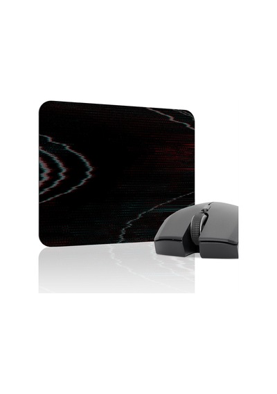 Glitch Kaymaz Dikişli Kauçuk Oyuncu Mousepad V3 - 22x18 Gaming Mouse Pad Fare Altlığı