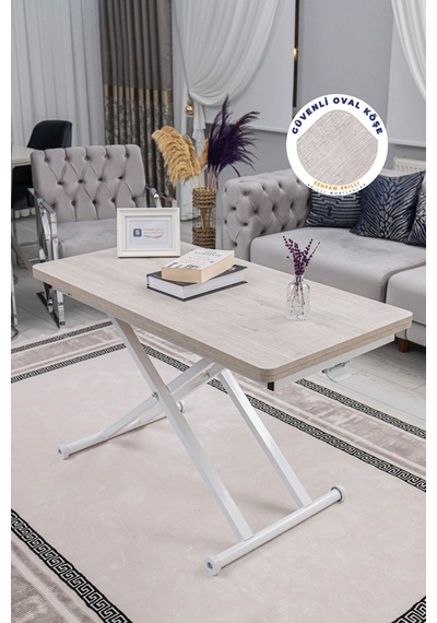 Home Üst Tabla Mdf Libon Oval Köşe Alt Beyaz