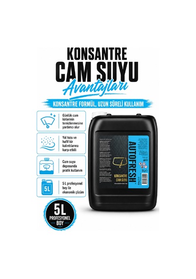 Araç Konsantre Cam Suyu 5 Lt Sünger