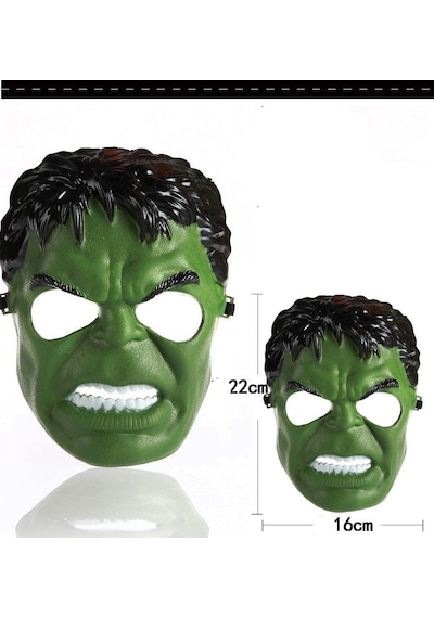 Yeşil Renk Süper Kahraman Dev Adam Hulk  Maskesi