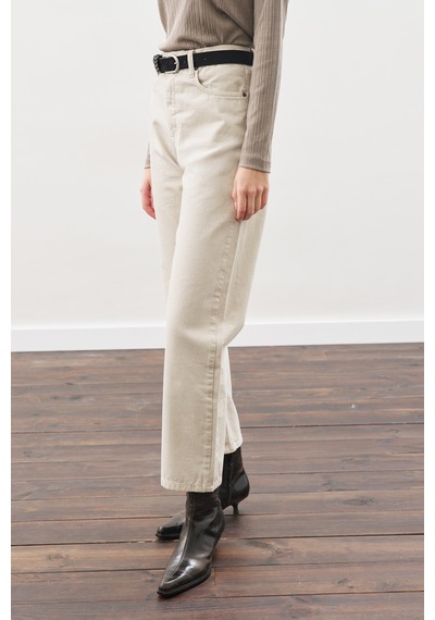 Manuka Straıght Ankle Jean Pantolon Bej Bej