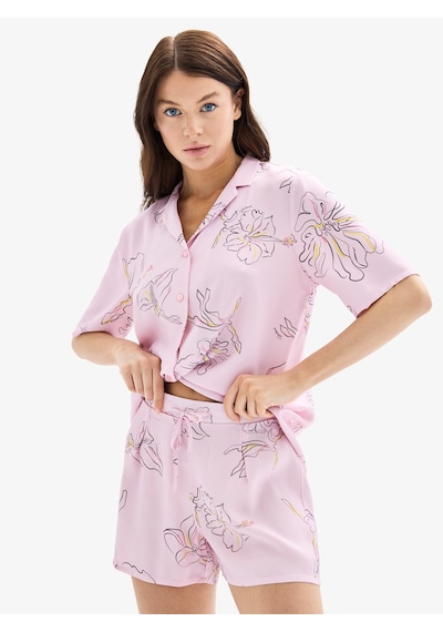 Kadın Şort Pijama Altı 52024 - Desenli Çok Renkli