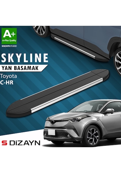 S-dizayn Toyota C-hr Skyline Krom Yan Basamak 173 Cm 2016-2023 A+ Kalite