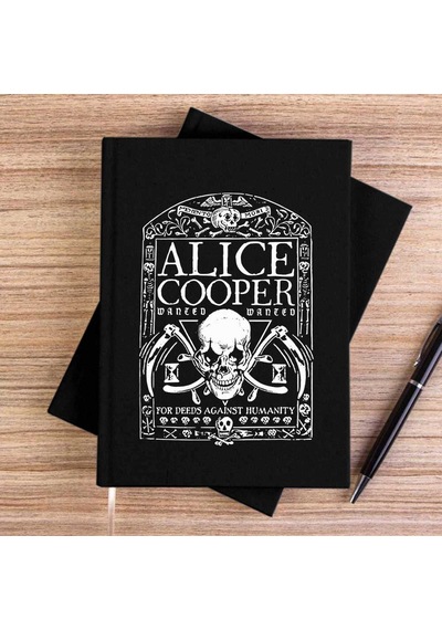 Alice Cooper Memento Mori Siyah Çizgisiz Kanvas Defter