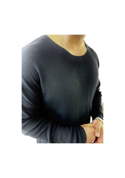 Kazak Oversize Örme Natural Pamuk Tüylenmeyen Kazak Salaş Tarz Triko Sweatshirt Siyah Kazak Oversize Örme Natural Pamuk Tüylenmeyen Kazak Salaş Tarz Triko Sweatshirt Siyah