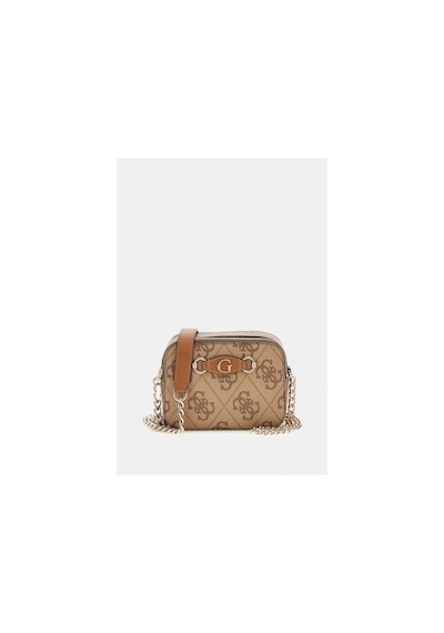 Guess Kadın Izzy 4g Logolu Mini Çapraz Çanta Kahverengi