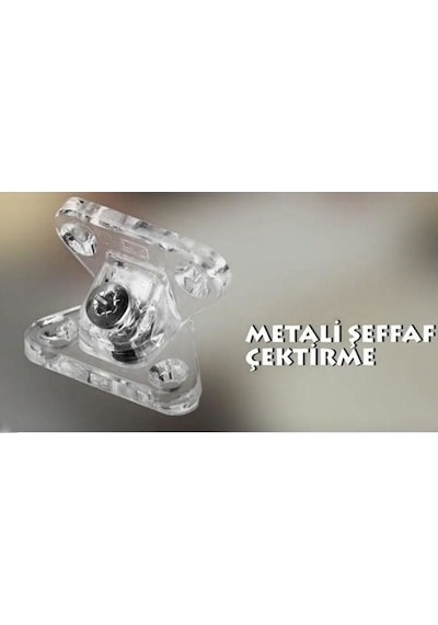 Açılı T Bağlantı Çektirme Şeffaf Plastik Köşe Birleştirme Kelebek 100'lü