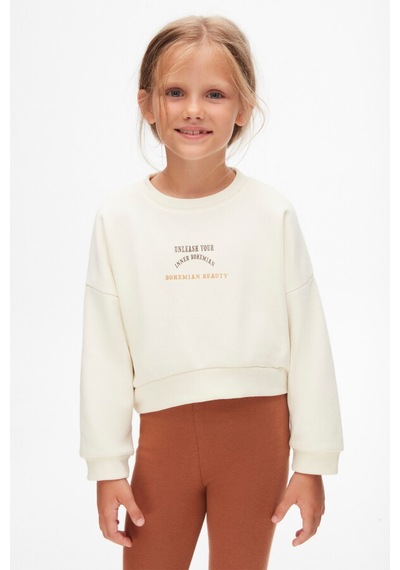 Xo Kids Kız Çocuk Sweatshirt 4-8 Yaş 37509 Krem