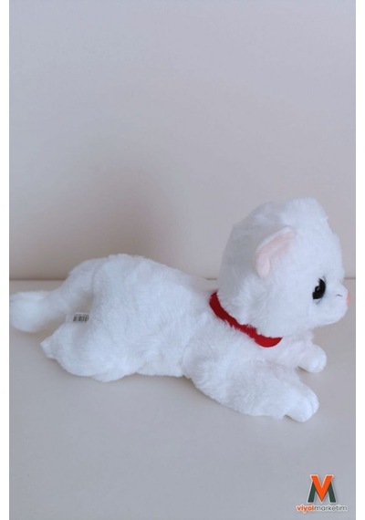 Sevimli Peluş Yavru Kedi 35 Cm Sesli Miyavlayan Oyuncak Uyku Ve Oyun Arkadaşı 4 Renk Seçeneği Çok Renkli
