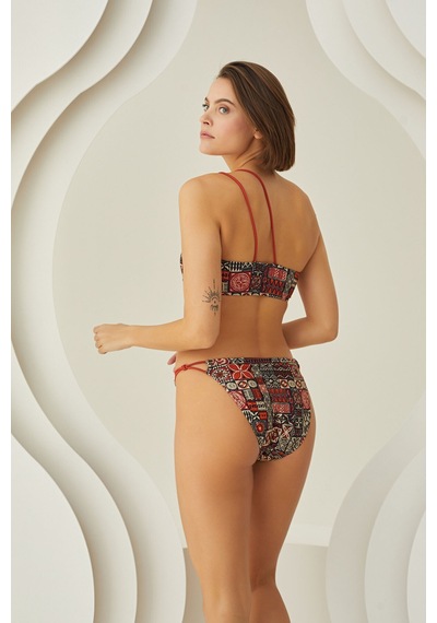Loya Kadın Renkli Lave Tek Omuz Askılı Tek Üst Bikini