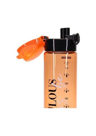 Su Matarası Tritan Geniş Ağız Su Şişesi Fabulous Spor Matarası Suluğu Bpasız 630 Ml Turuncu 0102