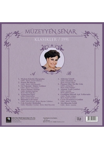 Lp-müzeyyen Senar- Klasikler / 1991 Lp