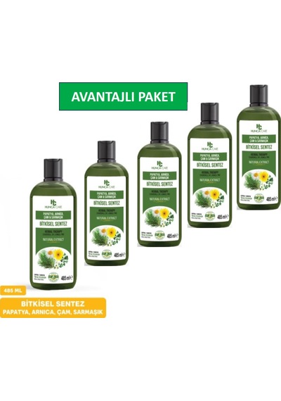 Papatya, Arnica, Çam Ve Sarmaşık İçerikli Bitkisel Şampuan, 485 Ml X 5li Tüm Saç Tipleri