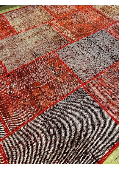 Hoom Rugs Patchwork Kırmızı El Dokuma Kilim