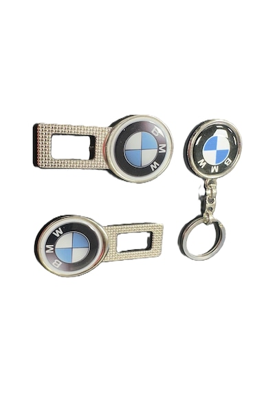 Bmw Uyumlu Emniyet Kemer Metal Toka 1 Çift + Anahtarlık 1 Adet