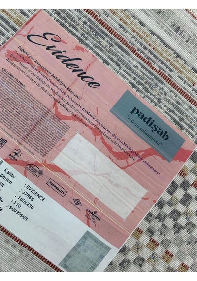 Padişah Halı Evidence 37868 110 Serisi Viskon Akrilik Salon Oturma Yatak Odası Halısı Gri
