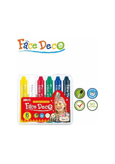 Yüz Boyama Kalemi - 6 Renk