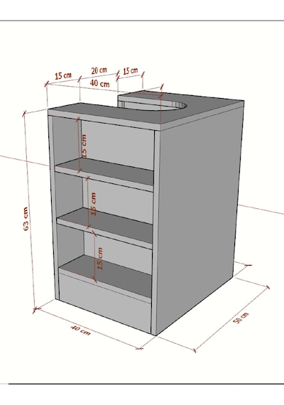Rans Banyo Dolabı, Wc Alt Lavabo Dolabı Mdf Beyaz
