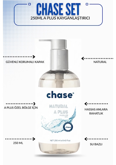 A Plus Kayganlaştırıcı Jel 250 Ml + Kırmızı Taşlı Plug + Hijyenik Temizlik Pompası - 3'lü Set
