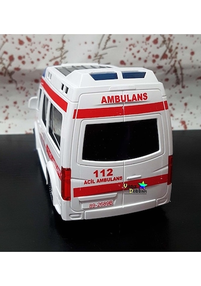 Kutulu Işıklı Sesli Ambulans Oyuncak Ambulans Araba Çarp Dön 20cm Kutulu Işıklı Sesli Ambulans Oyuncak Ambulans Araba Çarp Dön 20cm