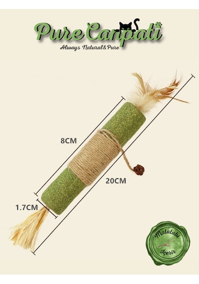 Purecanpati Matatabi & Catnip Kedi Oyuncağı Doğal Oyuncak& Diş Kaşıyıcı