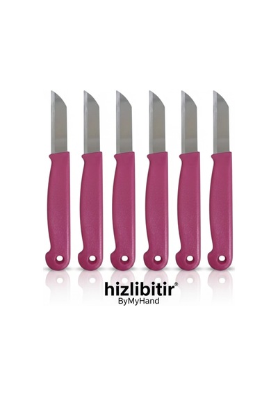 Bymyhand Pembe Meyve Bıçağı 6'lı Set Metal