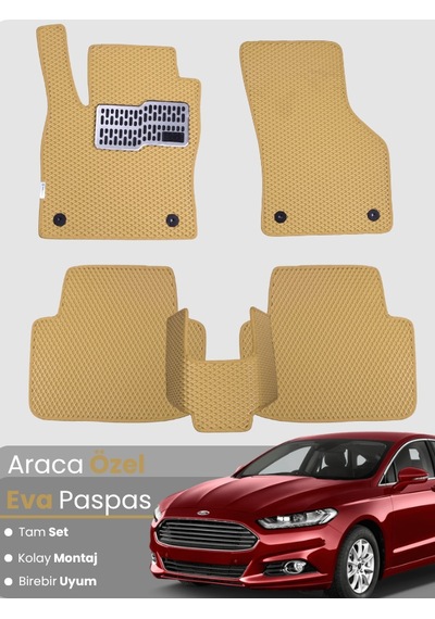 Ford Mondeo 2015-2022 Uyumlu Eva Paspas Tam Set Araca Özel,su Geçirmez,kolay Montaj