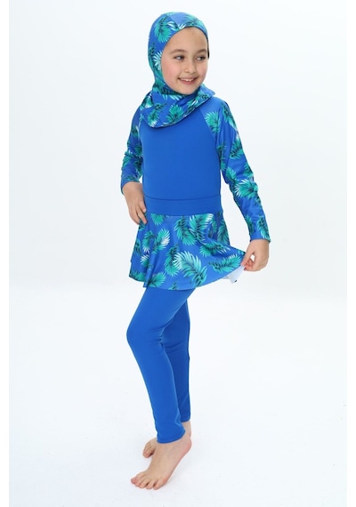 My Kids Wear Üç Parça Kız Çocuk Haşema, Tesettür, Etekli, Kapalı Mayo Lacivert - Çok Renkli My Kids Wear Üç Parça Kız Çocuk Haşema, Tesettür, Etekli, Kapalı Mayo Lacivert - Çok Renkli