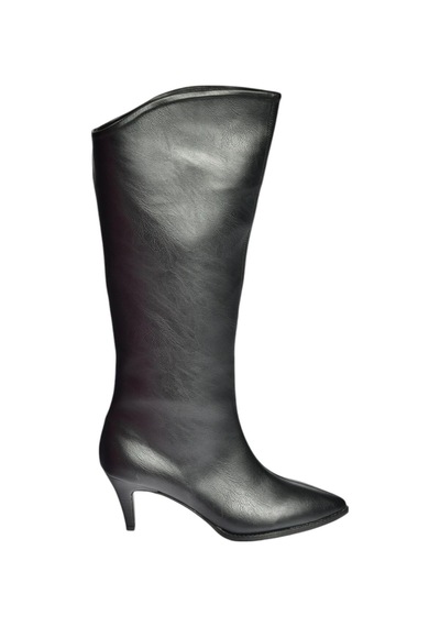 Fox Shoes V404021109 Siyah Alçak Topuklu Kadın Çizme Siyah